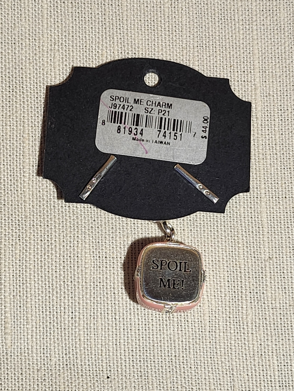 My Flat in London Pink Enamel Crystal Bow Gift Charm - Picture 4 of 6